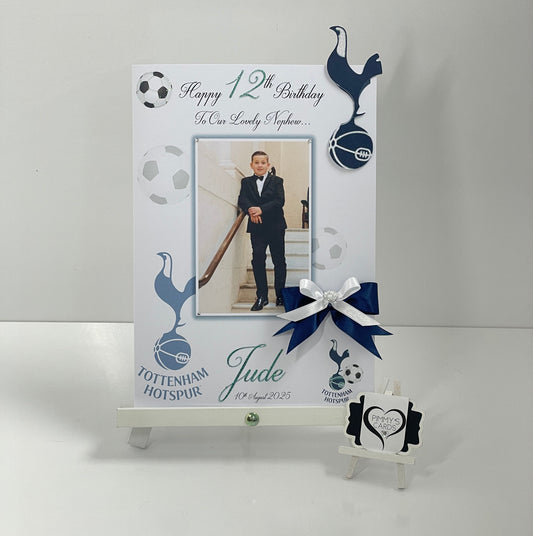Tottenham Spurs Football Theme Photo 3D Pop Out Card