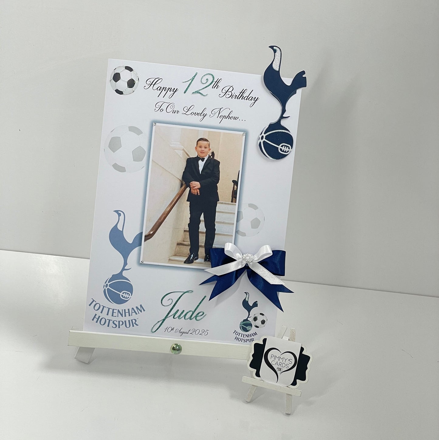 Tottenham Spurs Football Theme Photo 3D Pop Out Card