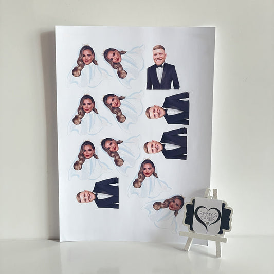Personalised Face Bridal Sticker pack x2 A4 sheets
