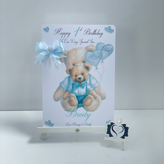 Blue Bow Tie Teddy Bear Overlay