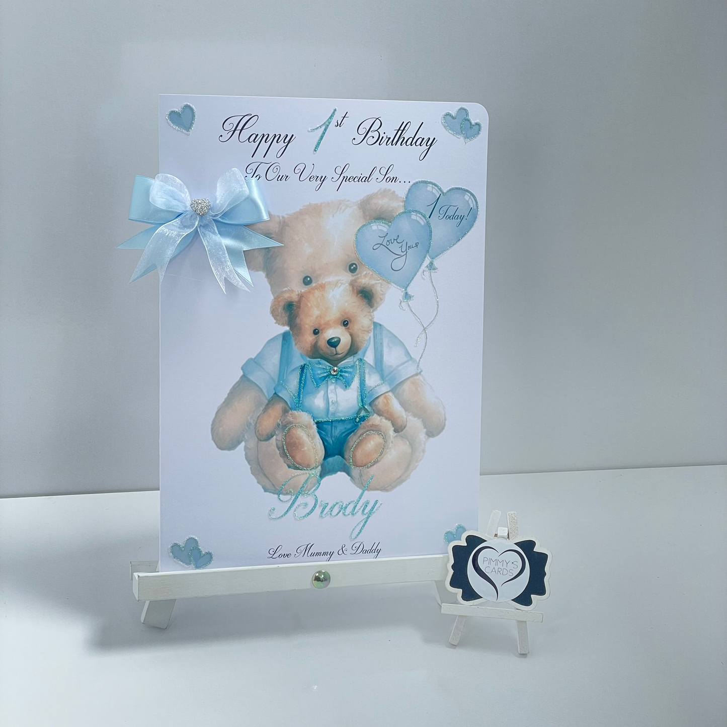 Blue Bow Tie Teddy Bear Overlay