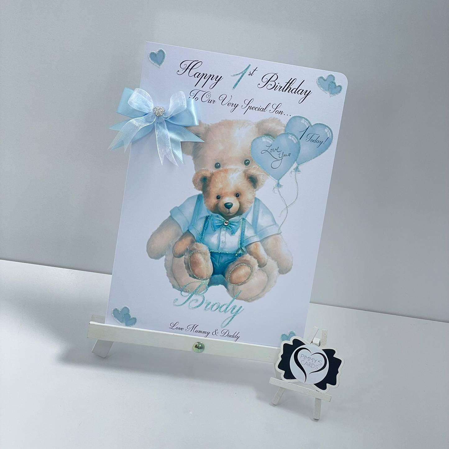 Blue Bow Tie Teddy Bear Overlay