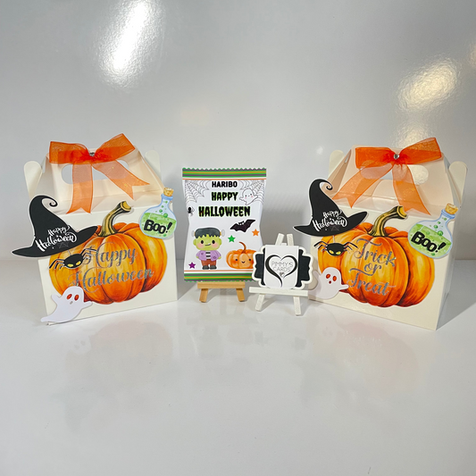 Halloween 3D Treat Box Set With x2 Haribo Packets Of Sweets