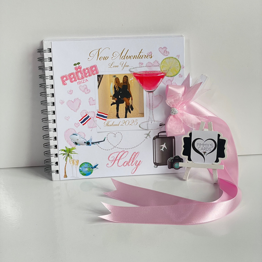 New Adventures Pink Cocktail Theme Memory Book