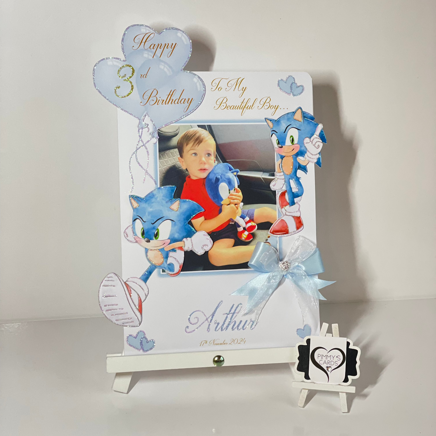 Baby Blue Sonic Theme 3D Pop Out