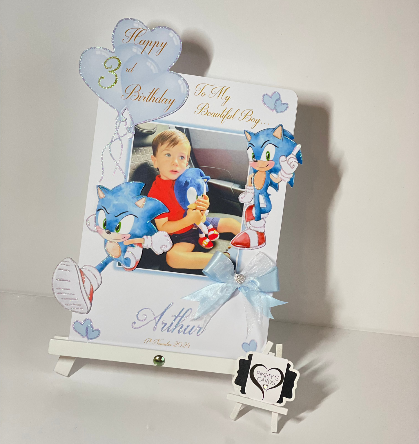 Baby Blue Sonic Theme 3D Pop Out