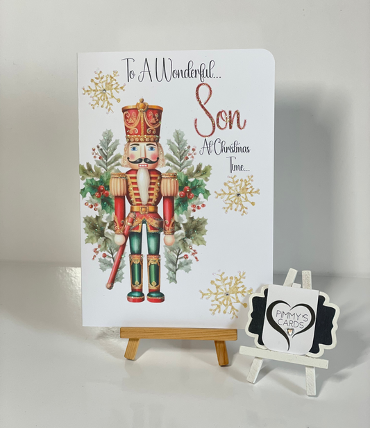 Christmas card with nutcracker design 