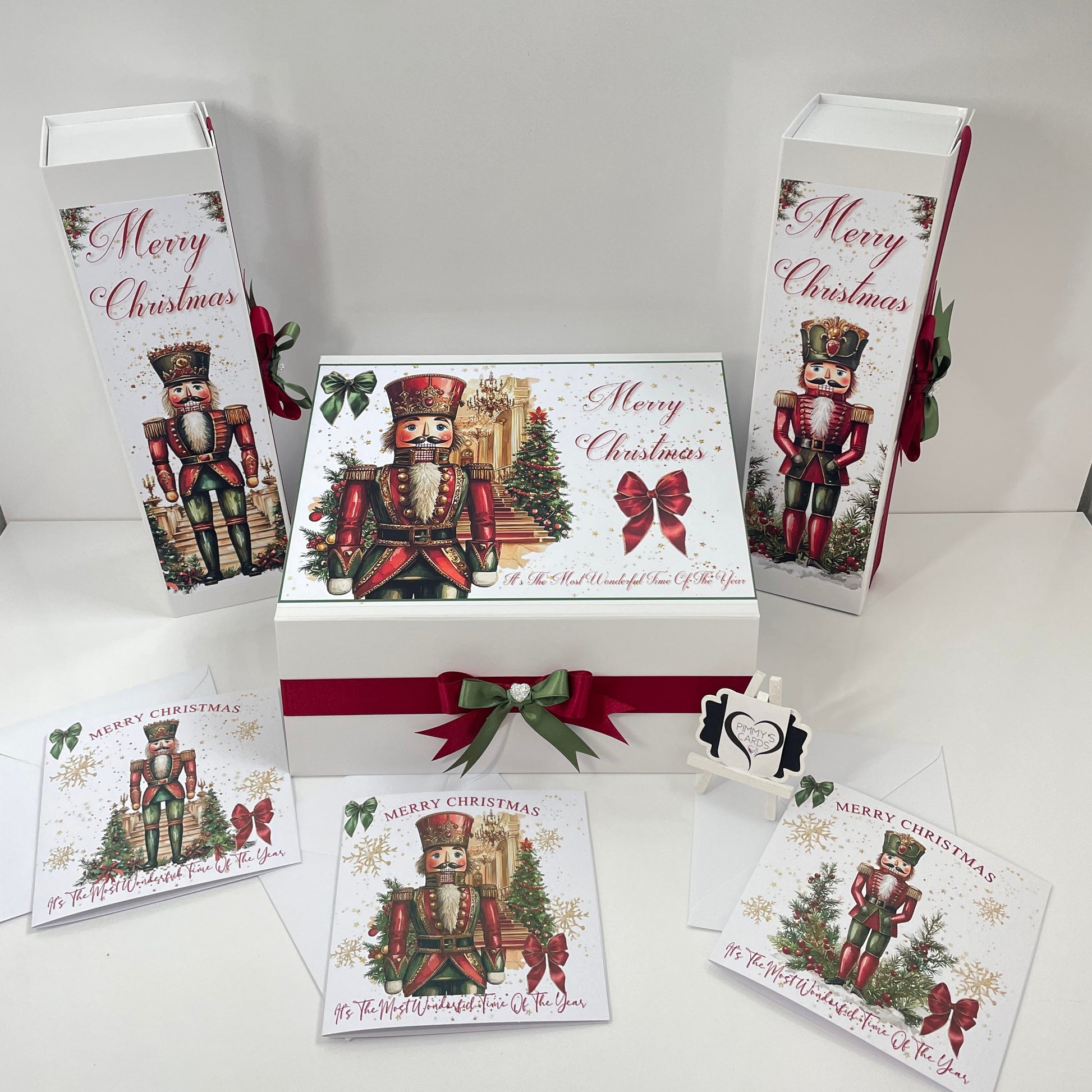 Personalised Bottle Box Drink box. Personalised Christmas gifts. Nutcracker design. Ralph Lauren Theme.