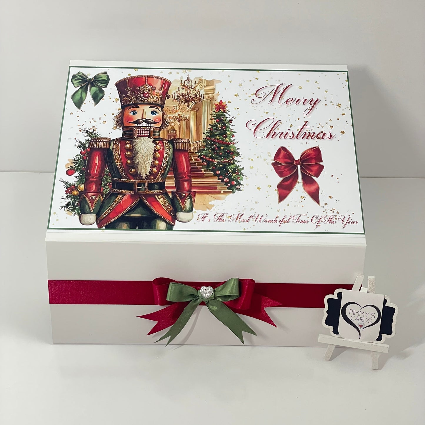 Personalised Christmas Box. Personalised Christmas gifts. Nutcracker design. Ralph Lauren Theme. Personalised Christmas Cards.