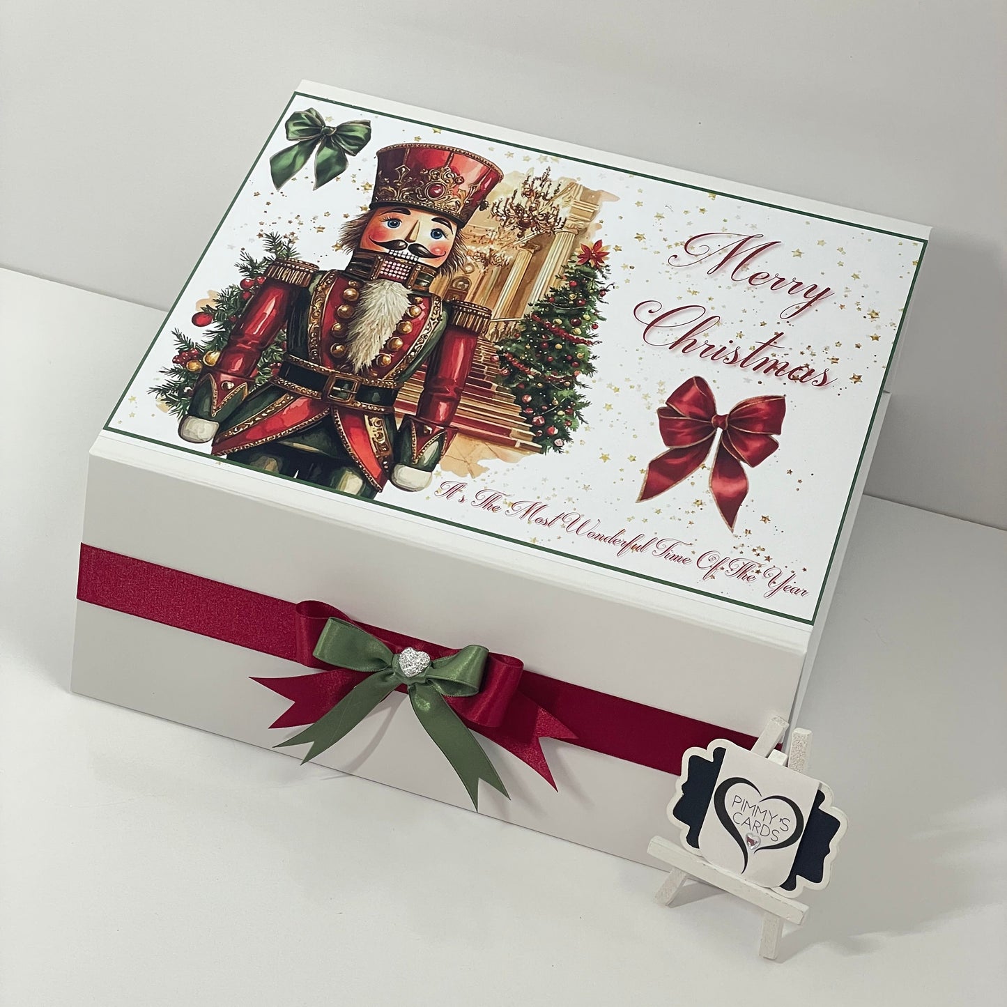 Personalised Christmas Box. Personalised Christmas gifts. Nutcracker design. Ralph Lauren Theme. Personalised Christmas Cards.