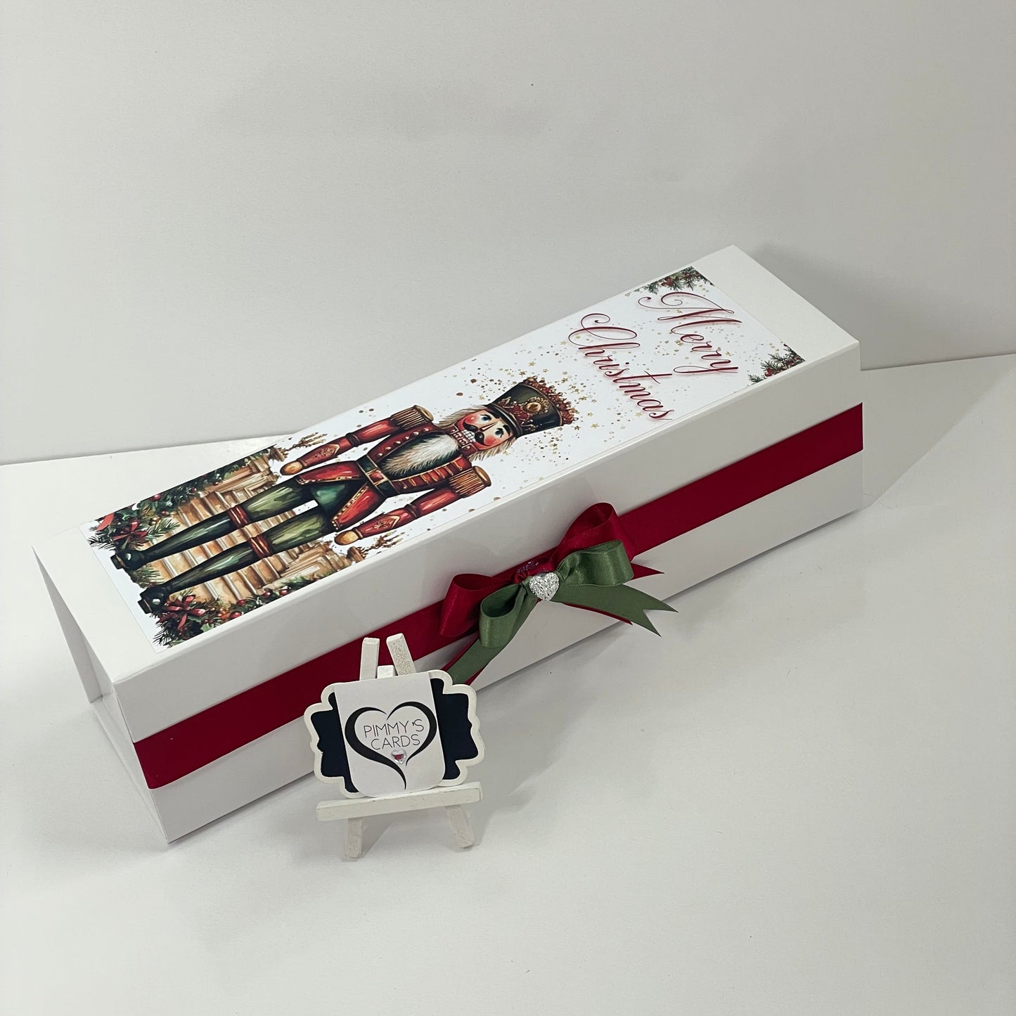 Personalised Bottle Box Drink box. Personalised Christmas gifts. Nutcracker design. Ralph Lauren Theme.