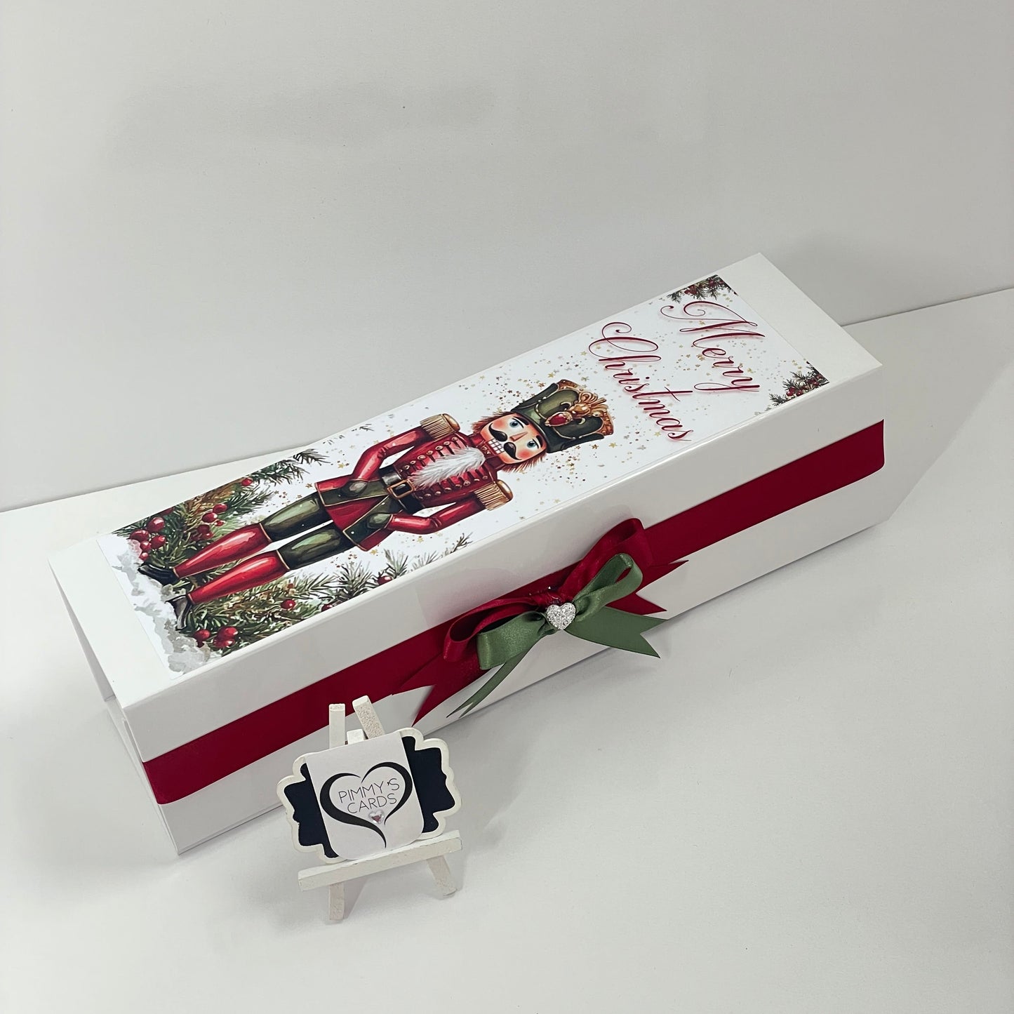 Personalised Bottle Box Drink box. Personalised Christmas gifts. Nutcracker design. Ralph Lauren Theme.