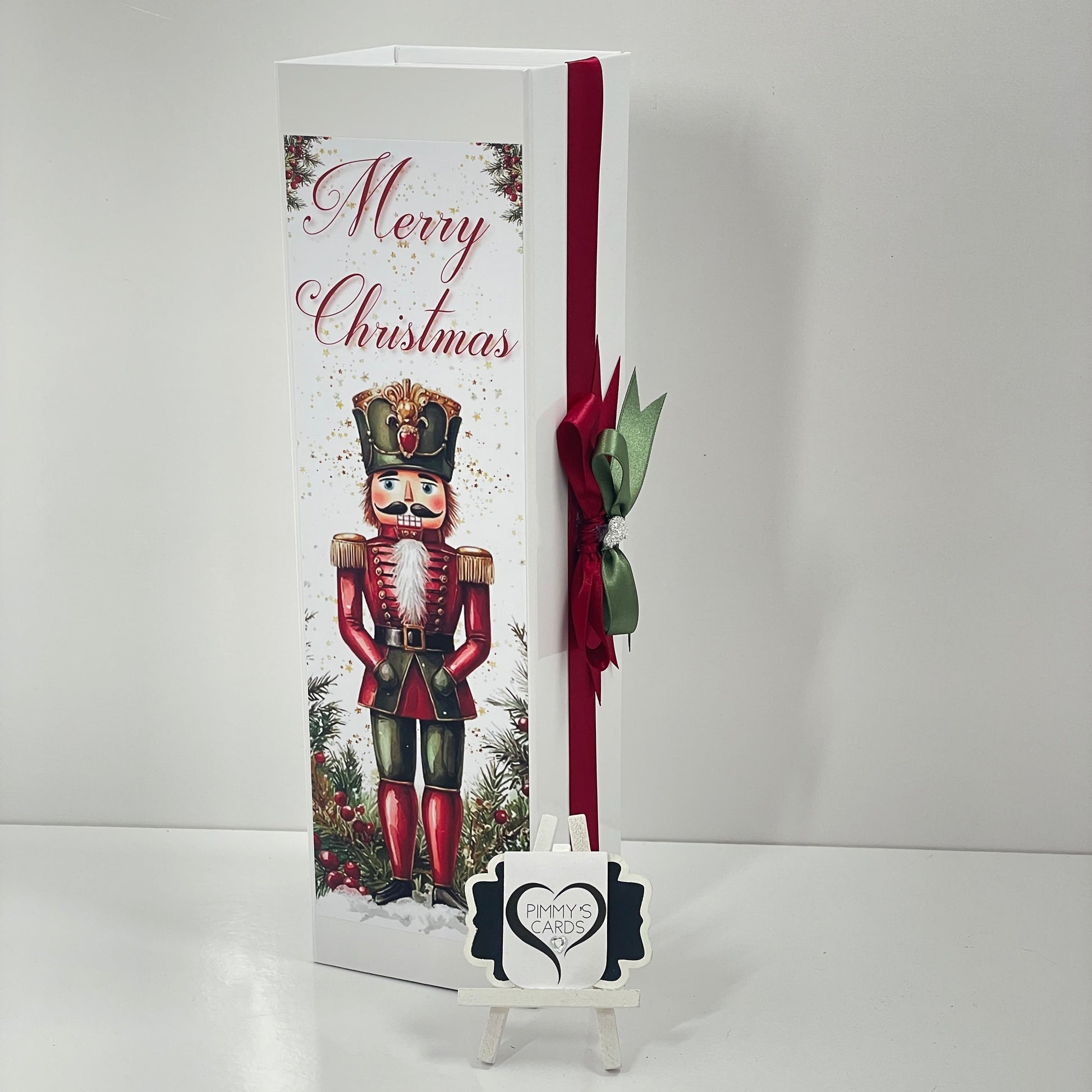 Personalised Bottle Box Drink box. Personalised Christmas gifts. Nutcracker design. Ralph Lauren Theme.