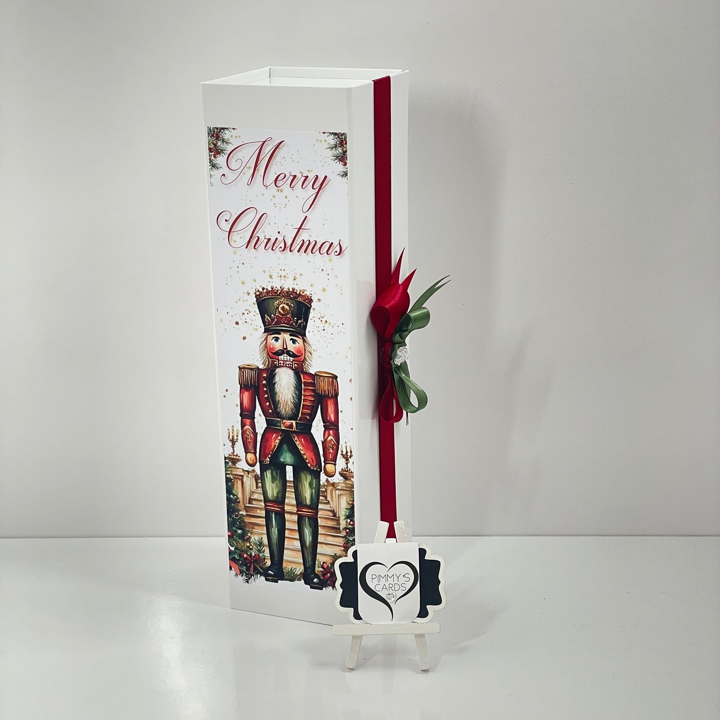 Personalised Bottle Box Drink box. Personalised Christmas gifts. Nutcracker design. Ralph Lauren Theme.
