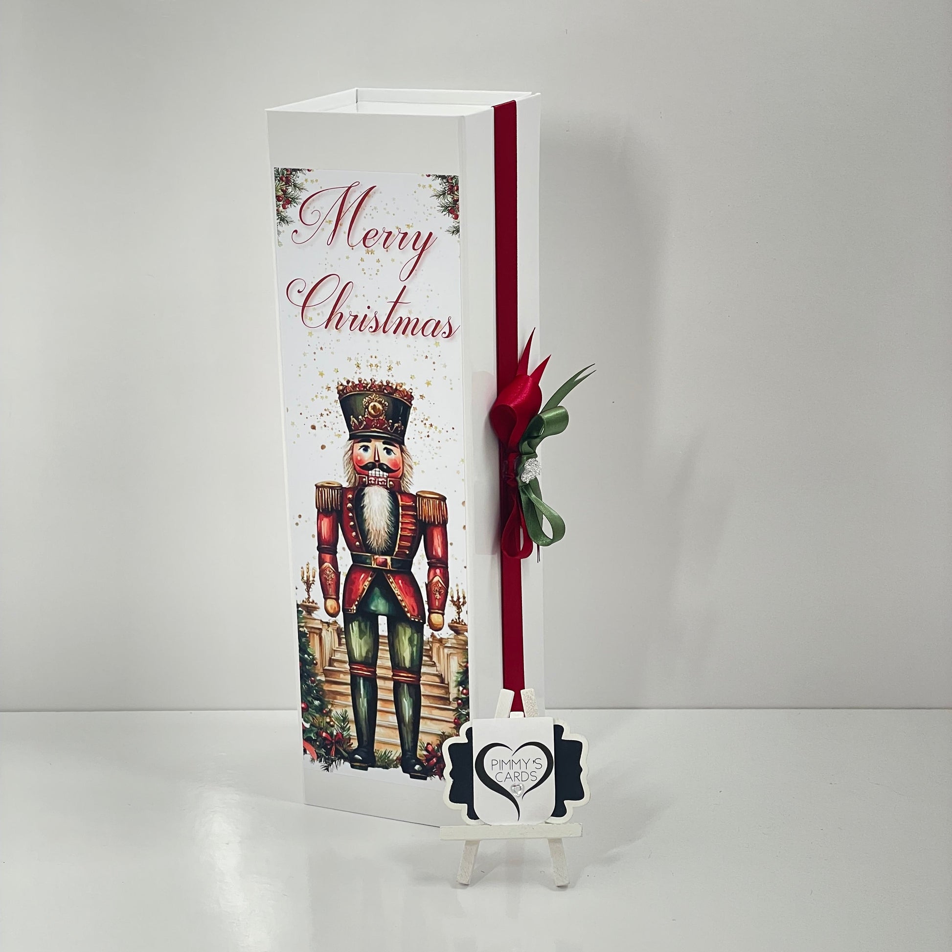 Personalised Bottle Box Drink box. Personalised Christmas gifts. Nutcracker design. Ralph Lauren Theme.