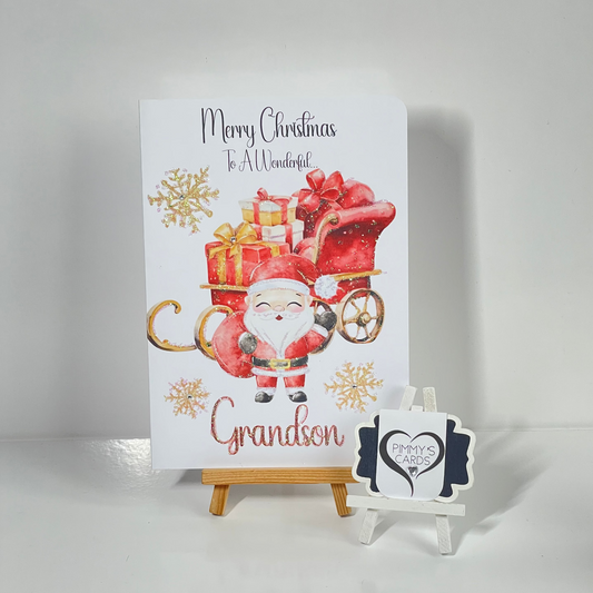 Father Christmas Sleigh-Generic Christmas Cards