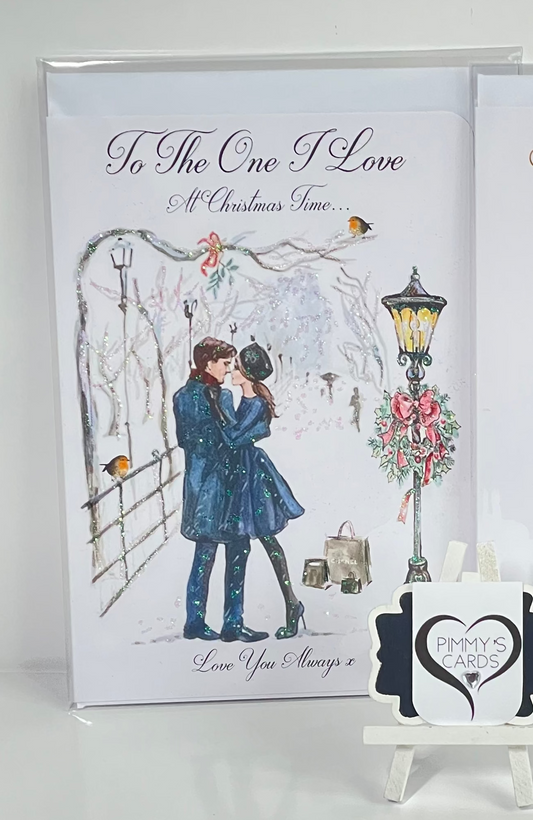 To The One I Love Christmas Cards romantic design 