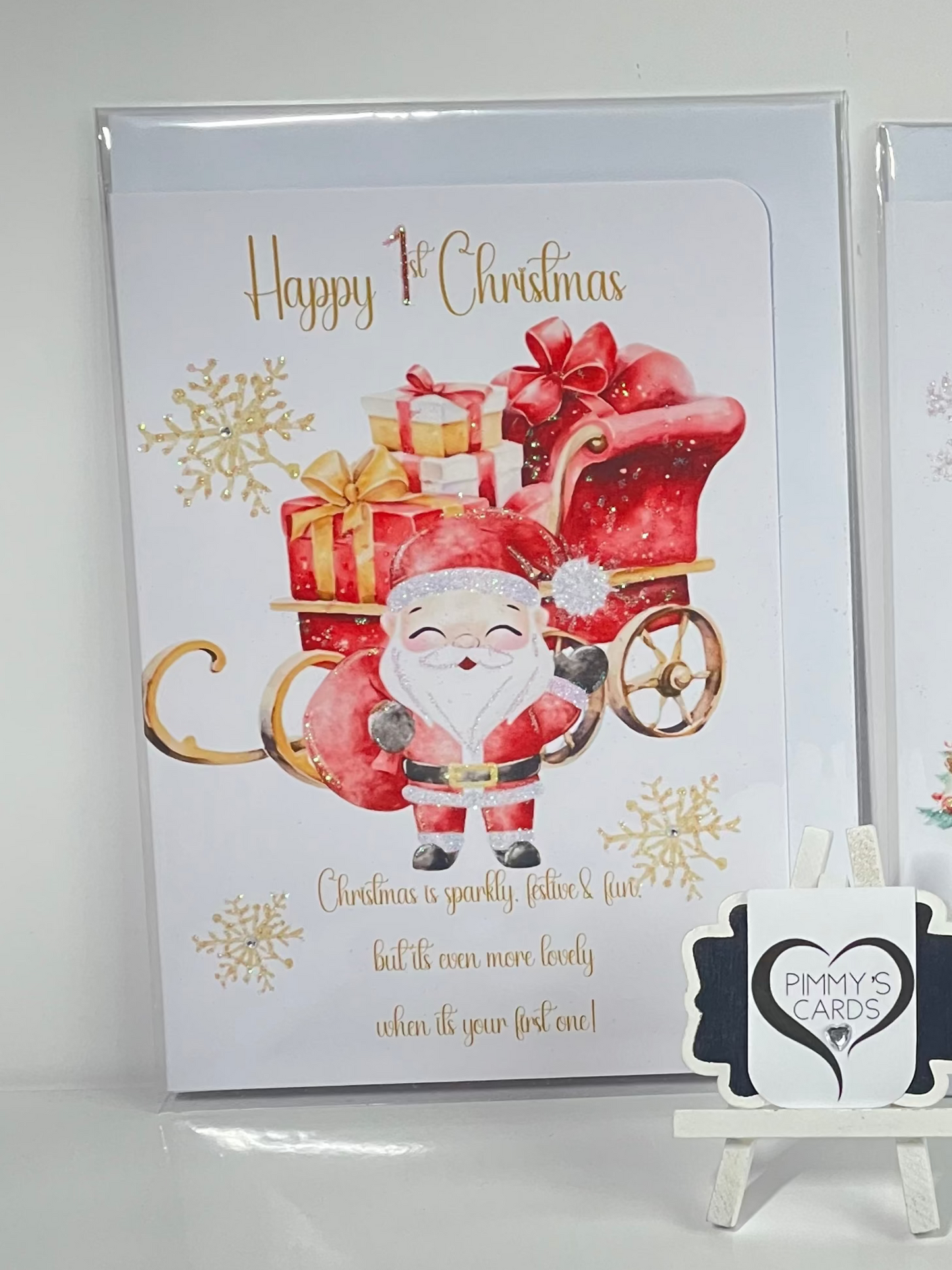 1st Christmas Father Christmas Sleigh-Generic Christmas Cards