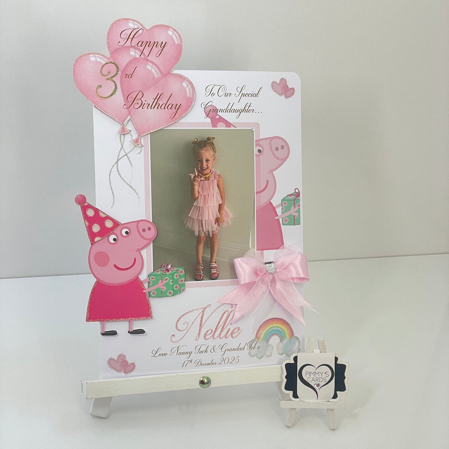 Party Hat Peppa Pig Present Photo 3D Pop Out Card