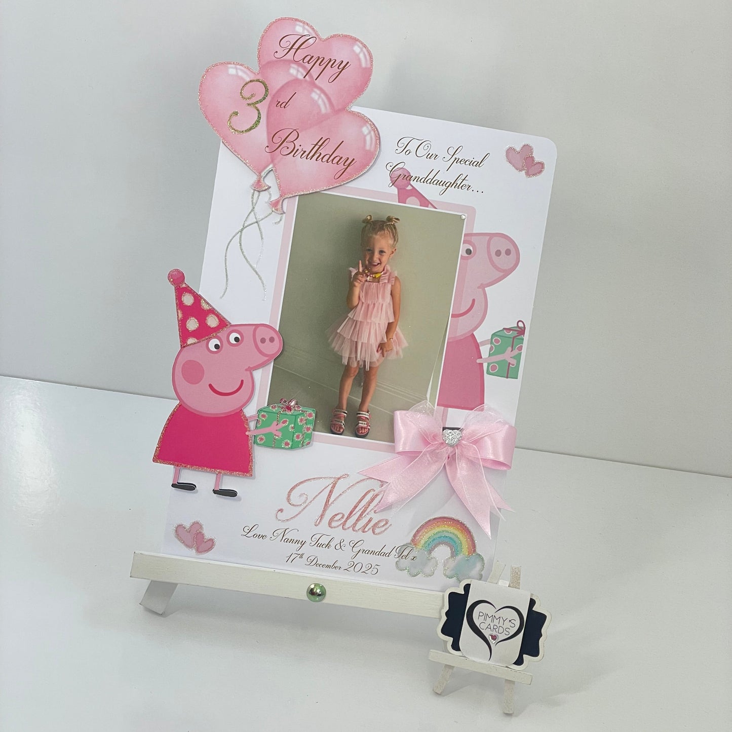Party Hat Peppa Pig Present Photo 3D Pop Out Card