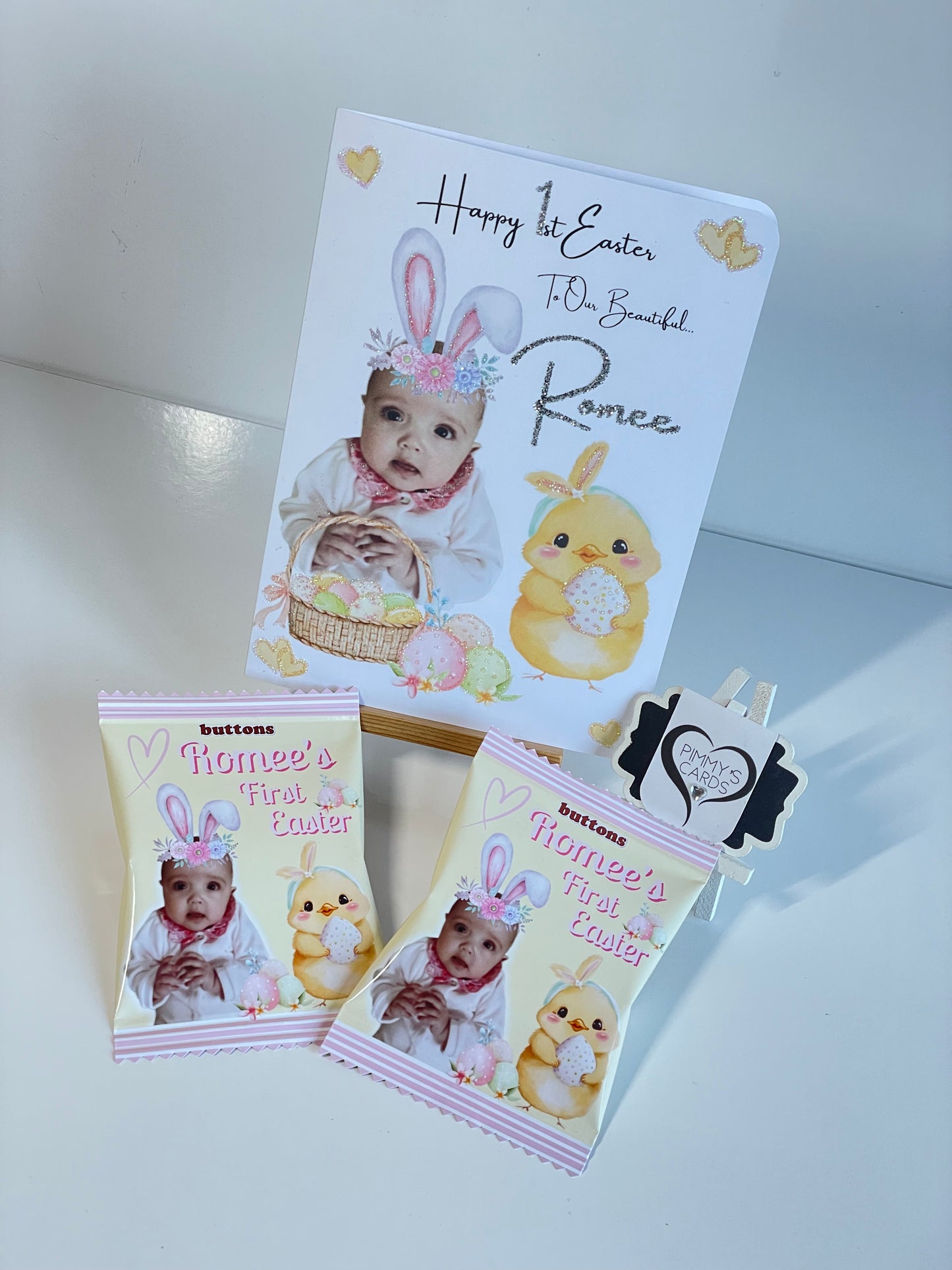 Girl Easter Bunny Ears Photo Card