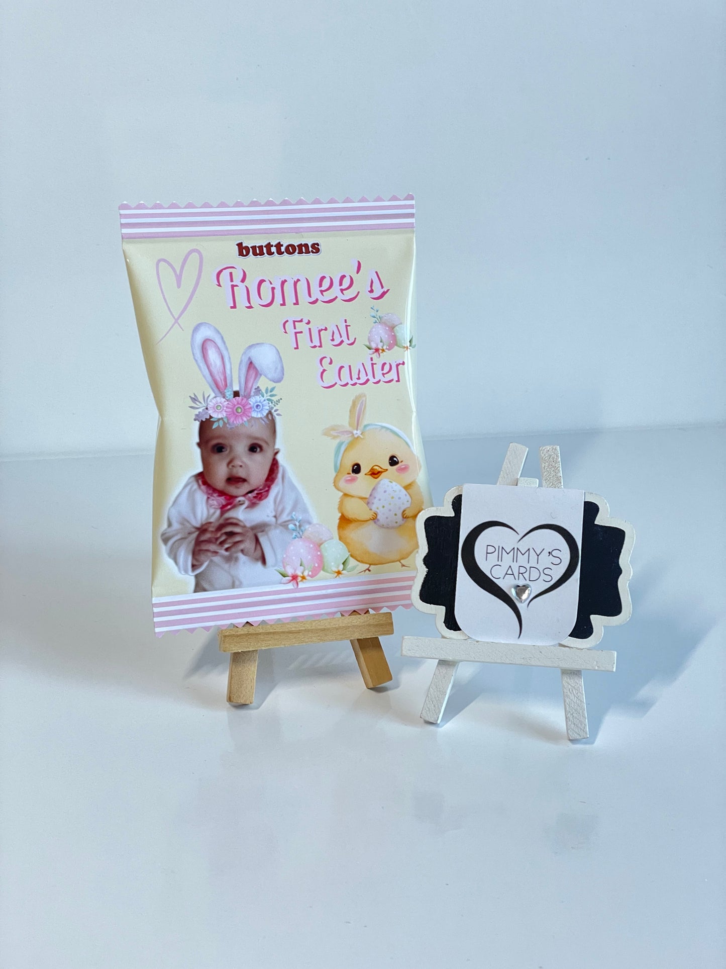 Personalised Photo Easter Bunny Chocolate Button Packets