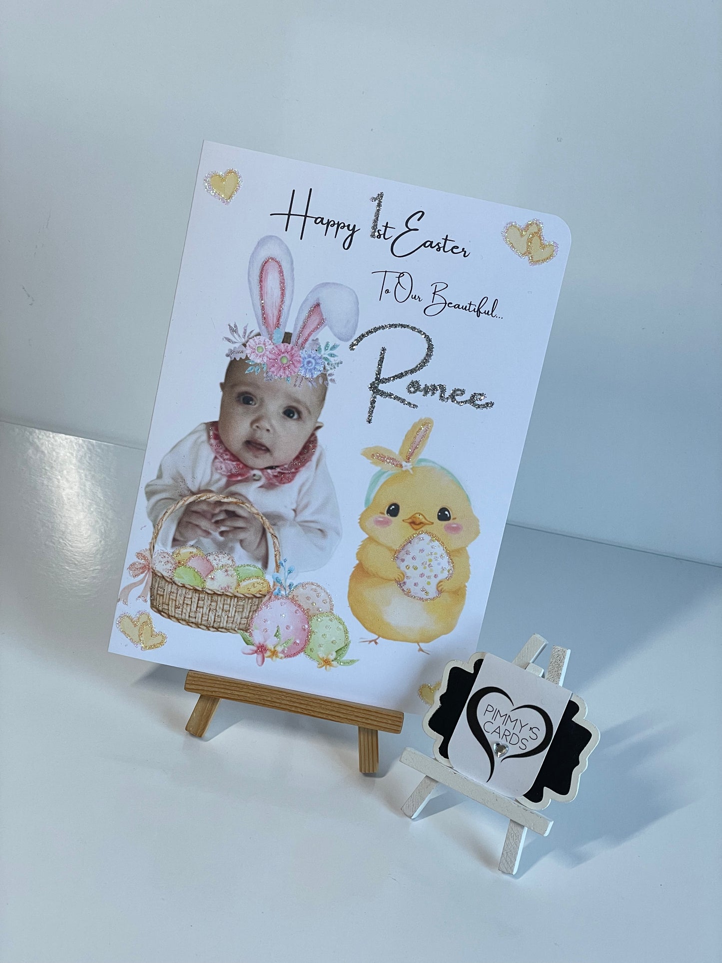 Girl Easter Bunny Ears Photo Card