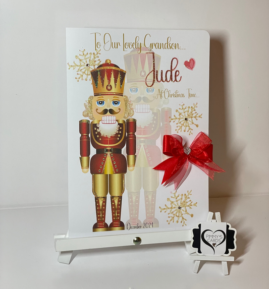 Personalised Christmas cards. Nutcracker Christmas cards.