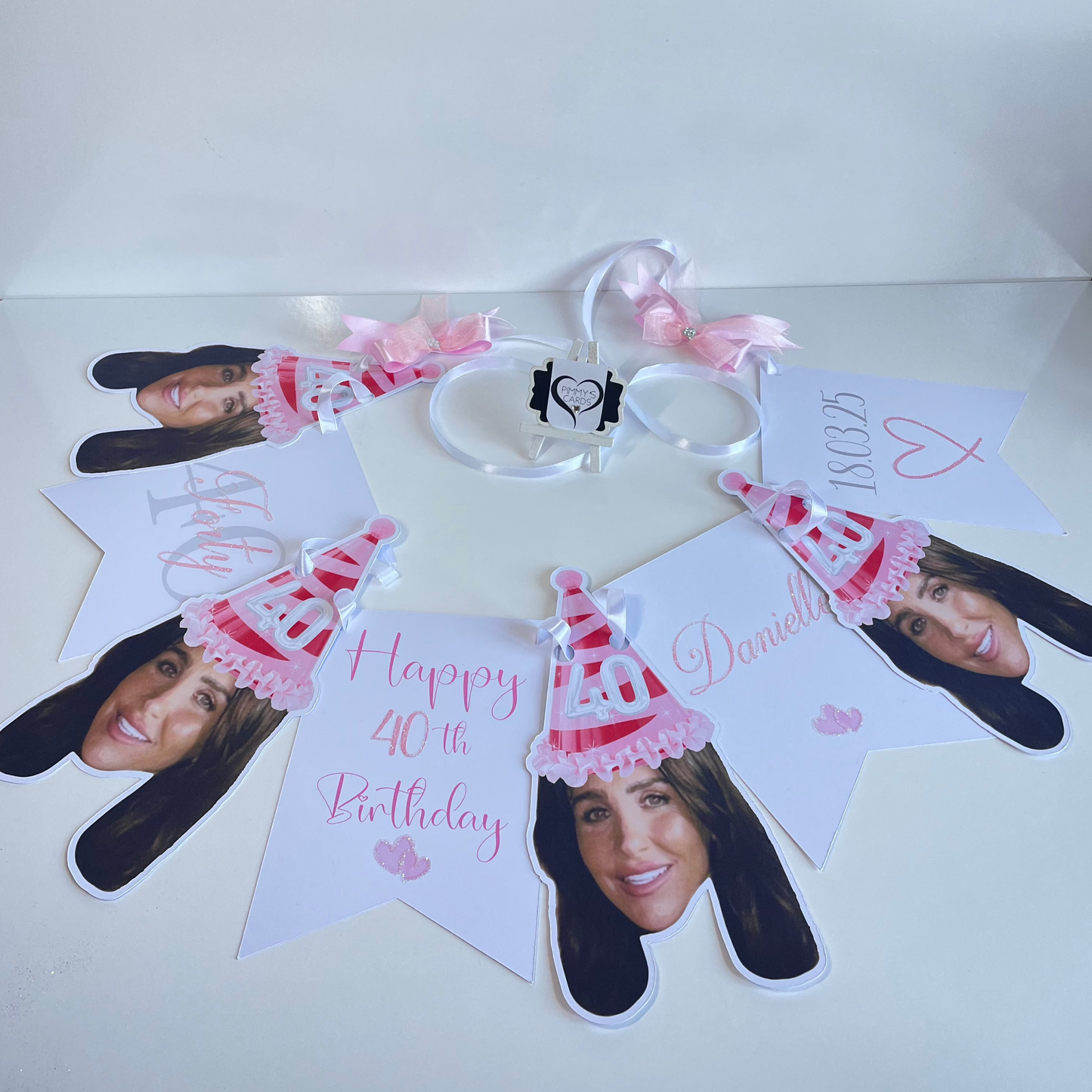 Pink Hat Face Bunting