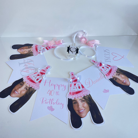 Pink Hat Face Bunting