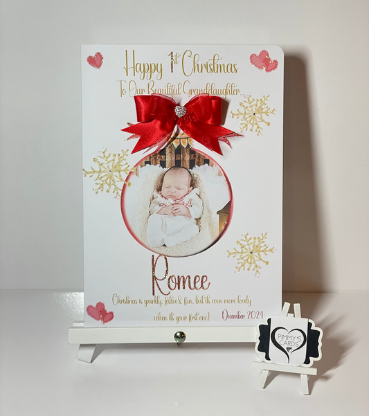 1st Christmas Photo Bauble