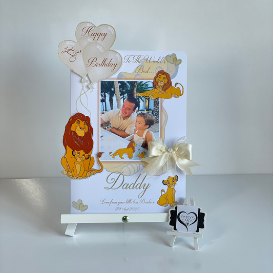 The Lion King Mufasa & Simba Photo 3D Pop Out Card