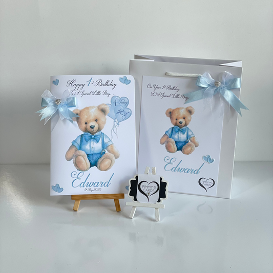 Blue Bow Tie Teddy Bear