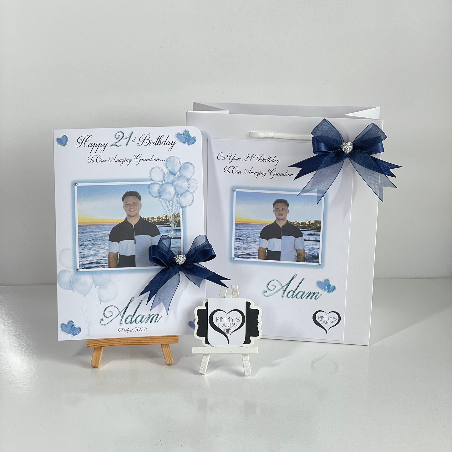 Blue Balloons Photo Card