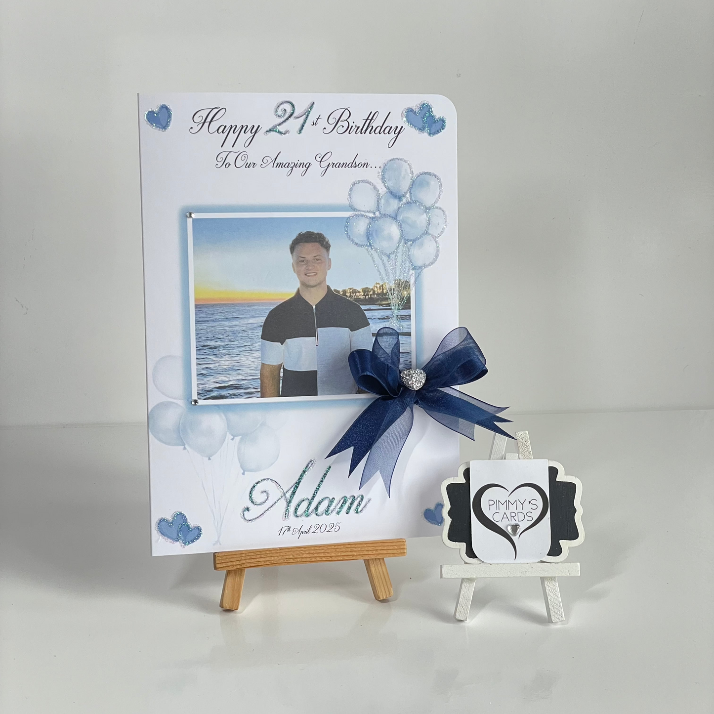 Blue Balloons Photo Card