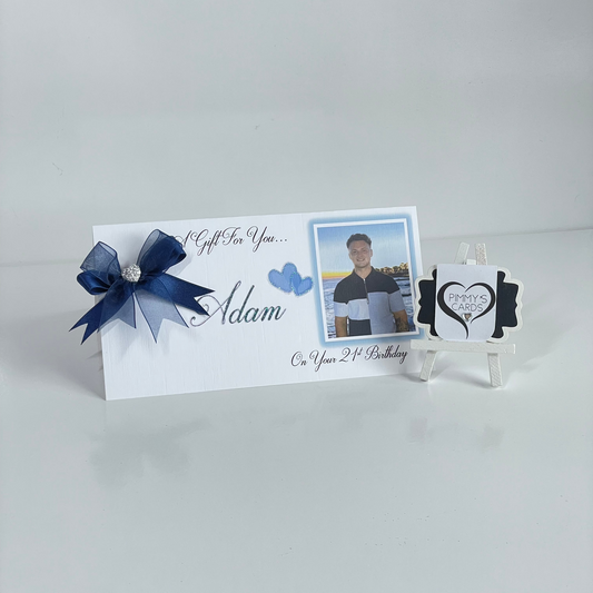 Navy Blue Theme Photo Money Wallet