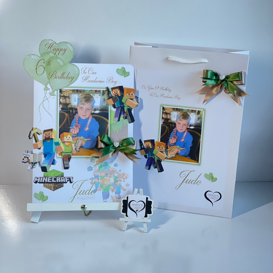 Minecraft Theme 3D Pop Out Card