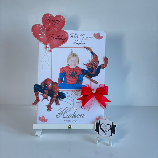 Spiderman Theme Photo 3D Pop Out Card