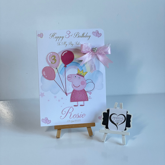 Peppa Pig Rainbow Holding Balloons