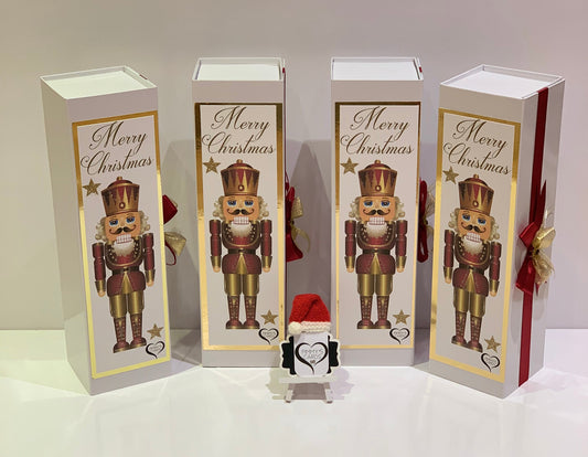 Red & Gold Christmas Nutcracker Bottle Box