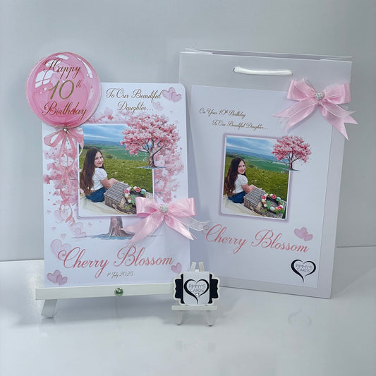 Pink Cherry Blossom Tree Theme Photo 3D Pop Out Card