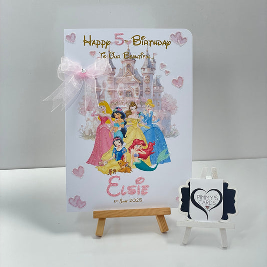 Disney Princesses Castle Themed Card