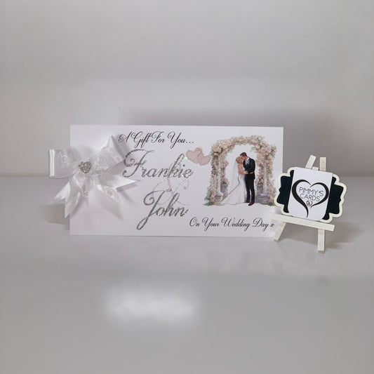 Pink Blossom Flower Arch-Wedding Money Wallet