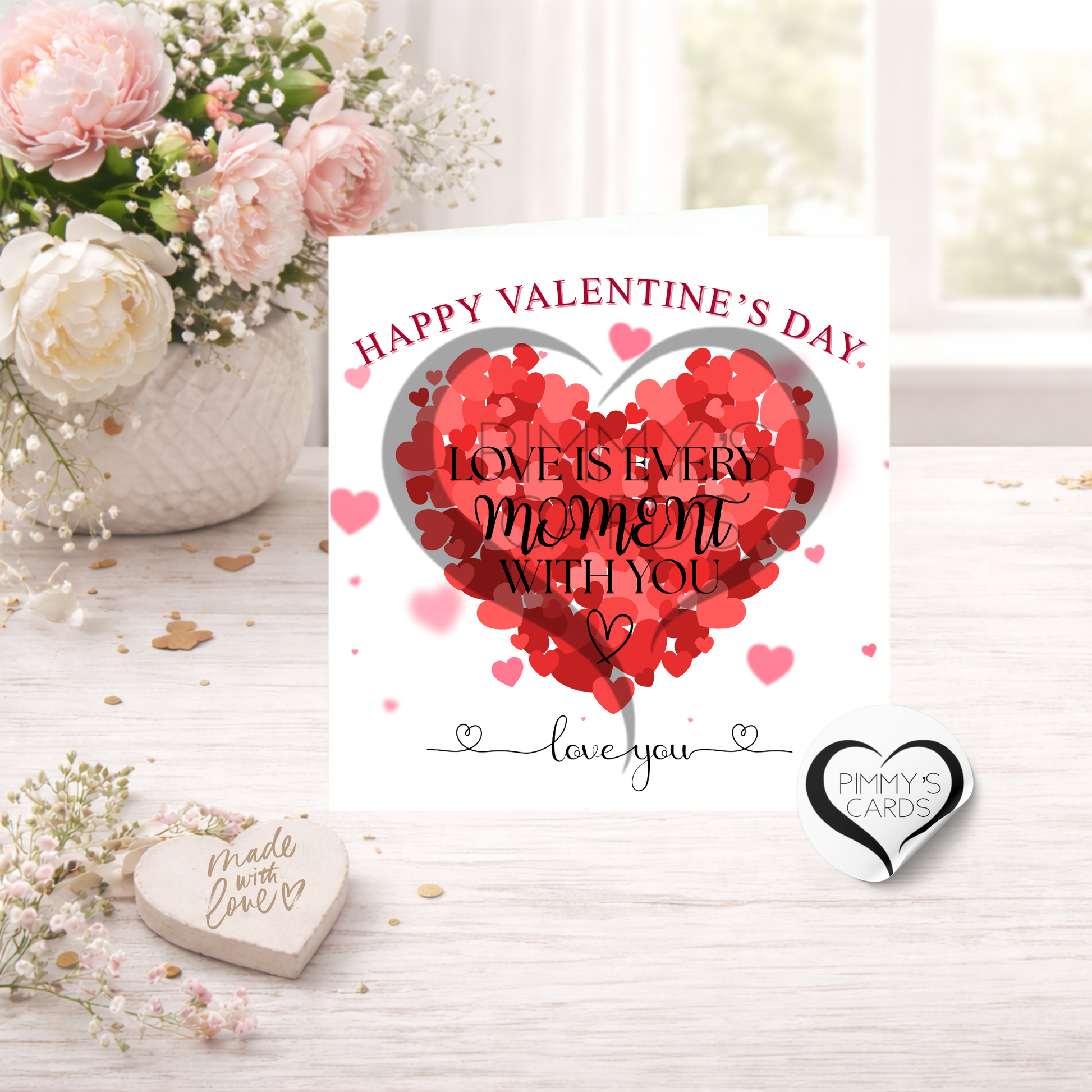 Valentine's Day Personalised Cards. Handmade cards. Valentine's Day Cards. 