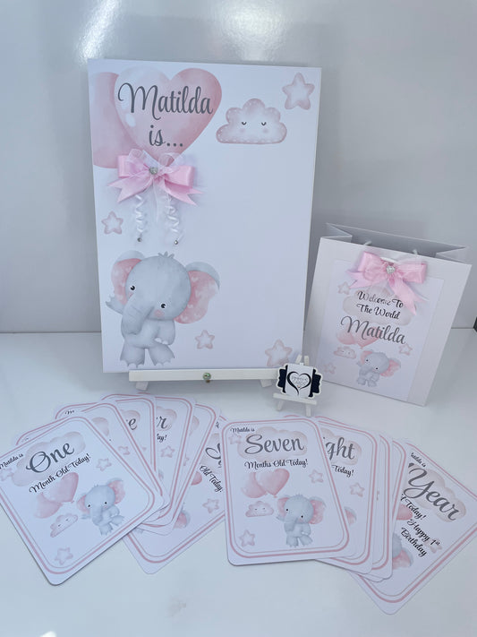 New born baby milestone cards bundle for baby gifts 
