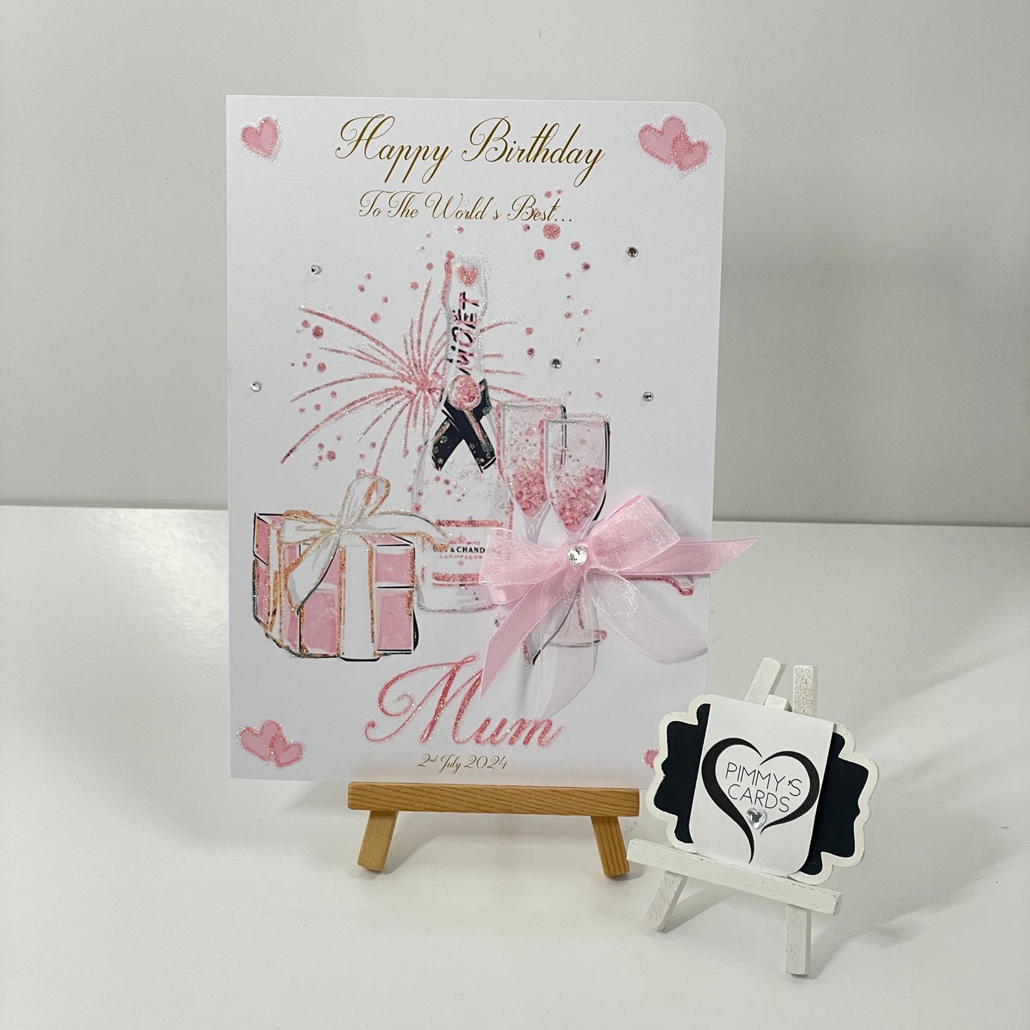 Pink Champagne Fireworks Celebration