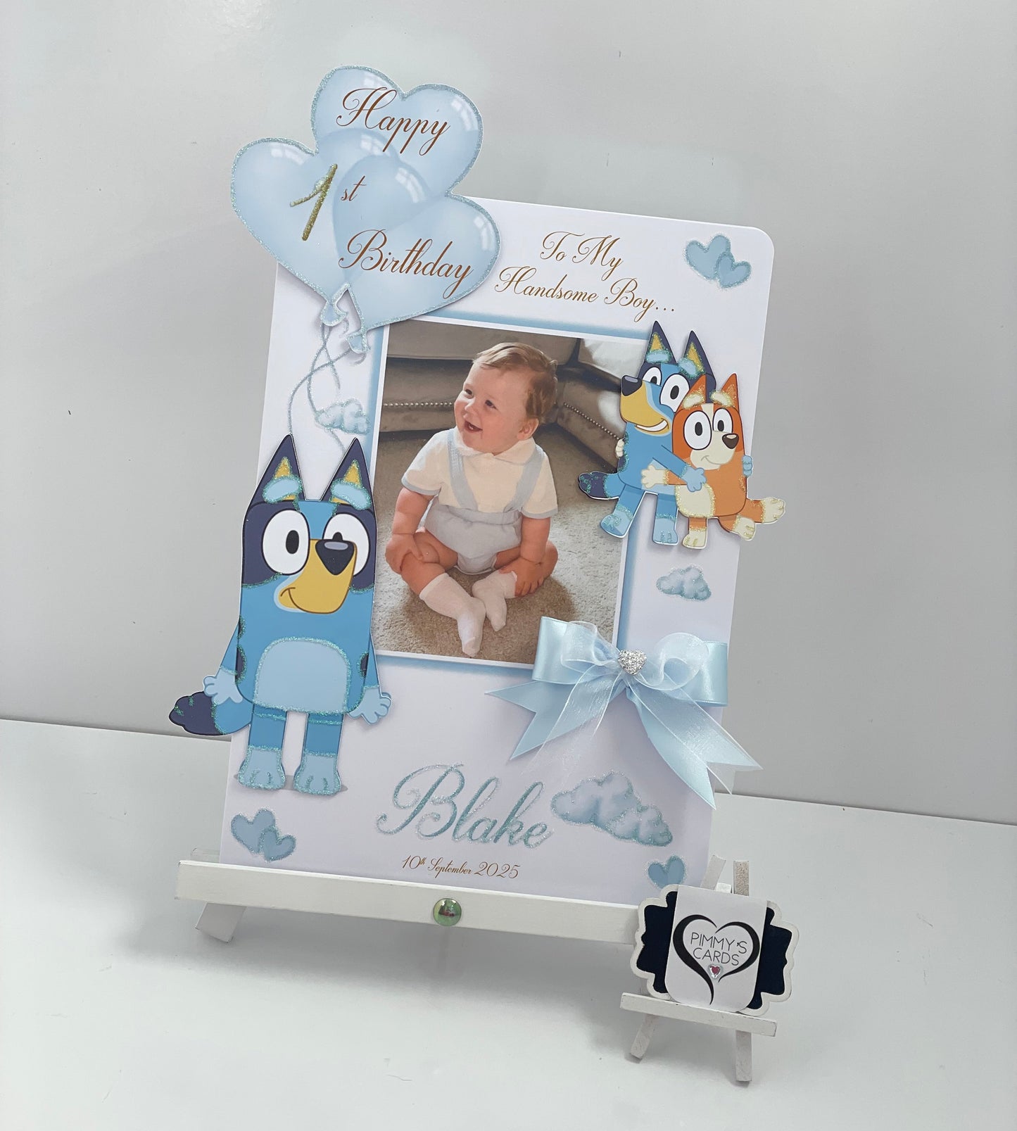 Bluey Theme Photo 3D Pop Out Card