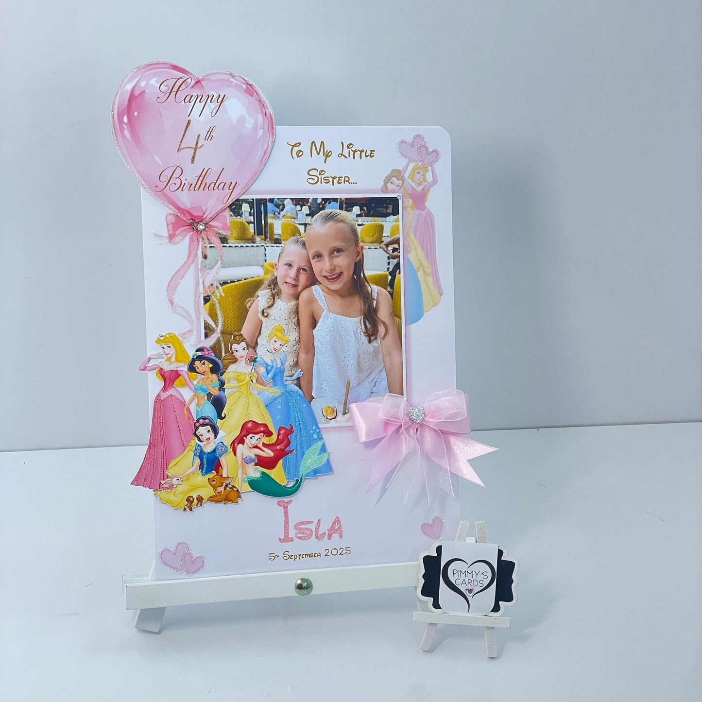 Disney Princesses Theme Photo 3D Pop Out Card