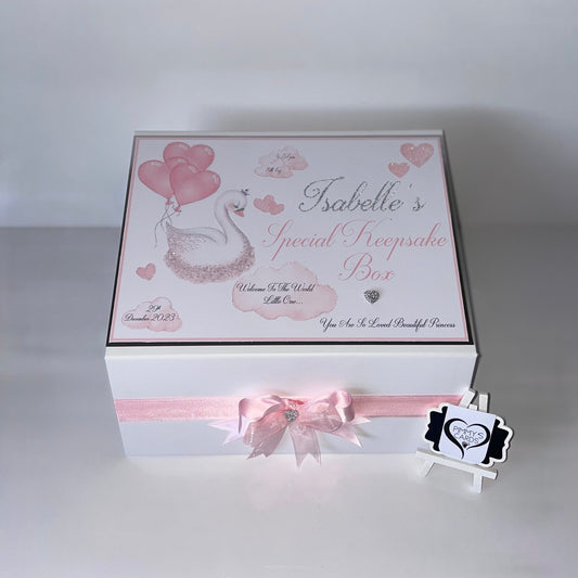 Swan Theme Baby Special Keepsake Box