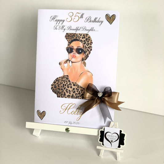 Glam Leopard Print Lady